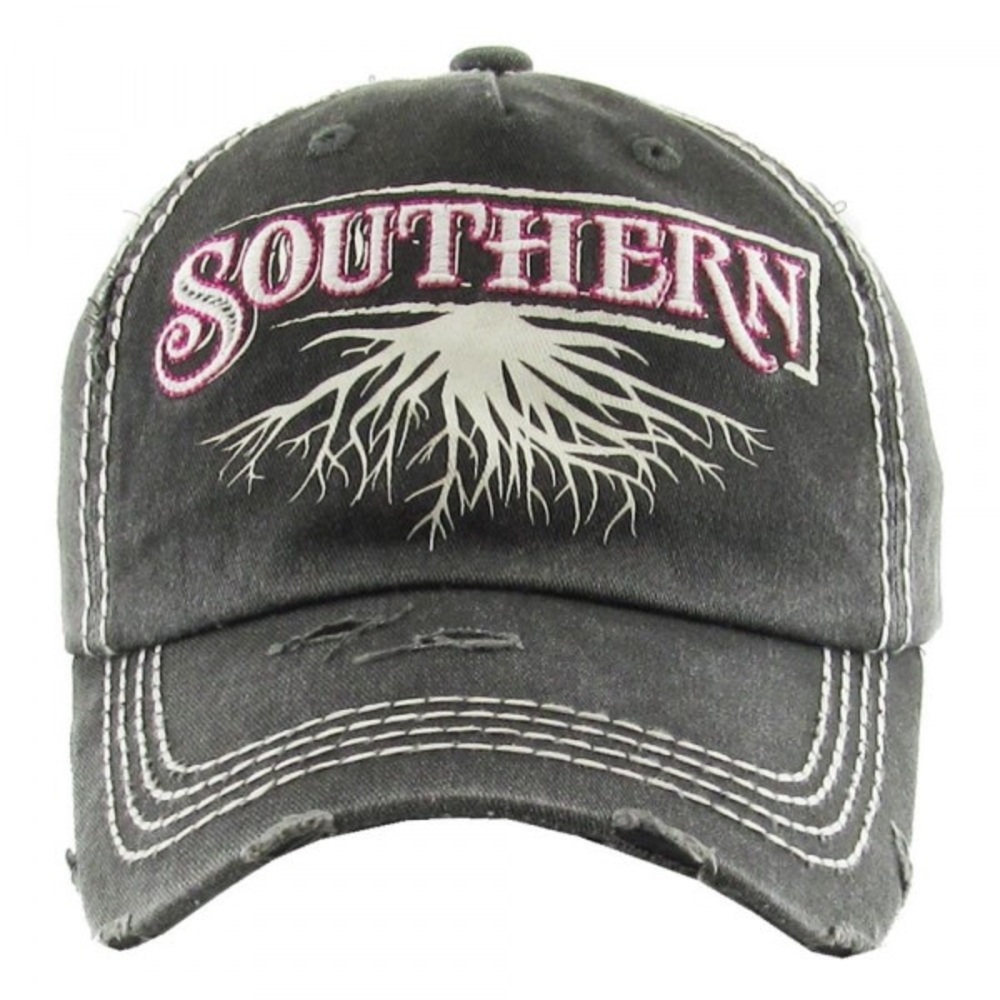 Distressed Embroidered Baseball Hat